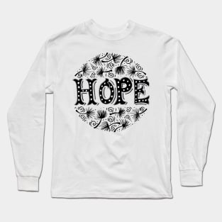 Letter design hope with floral on circle background. Long Sleeve T-Shirt